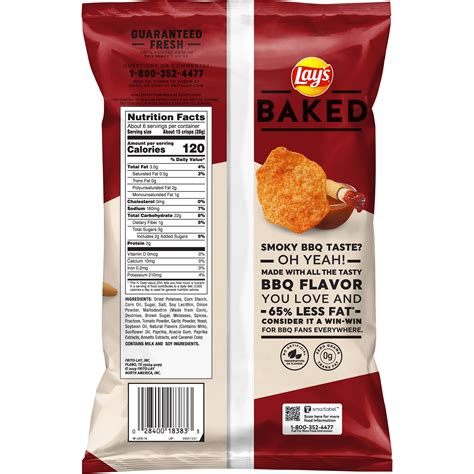 Nutrition Facts For Lays Baked Barbecue Chips Besto Blog