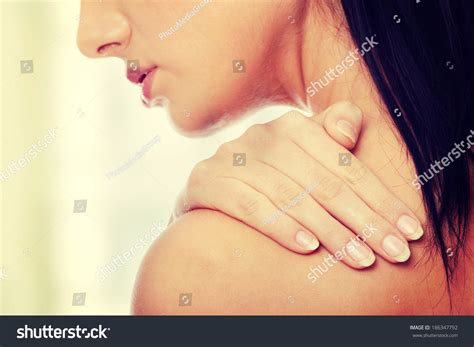 Woman Behind Naked Body Holding Her Stock Photo 186347792 Shutterstock
