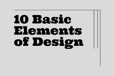 10 Basic Elements of Design - Rometheme