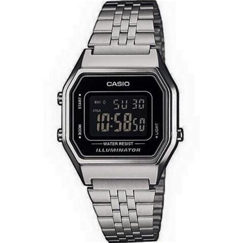 Reloj Digital Mujer Casio La Wa B Vintage Iconic Alarma Luz Led