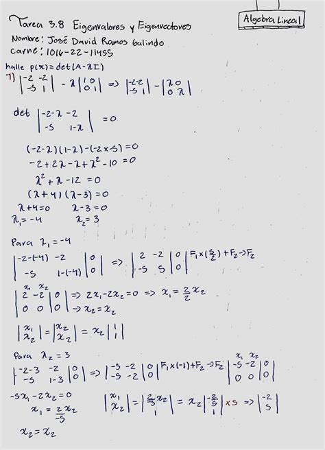 Tarea 3 8 José Ramos 1016 22 11455 Álgebra lineal Algebra Lineal