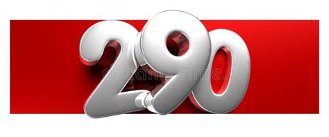 White number 290. stock illustration. Illustration of digits - 287175058