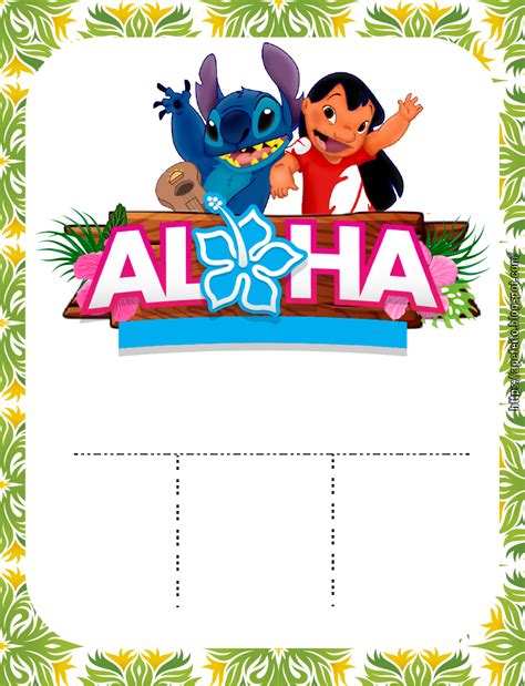 Invitaciones De Stitch Lilo Y Stitch Gratis Free Para Editar