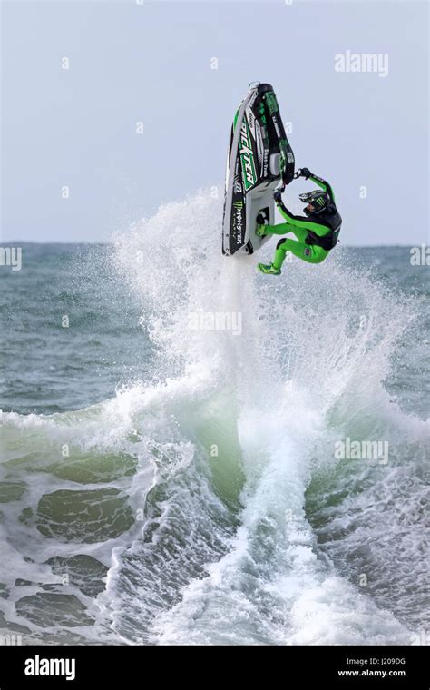 Jet Ski tricks, Atlantic Ocean, Portugal, Europe Stock Photo - Alamy