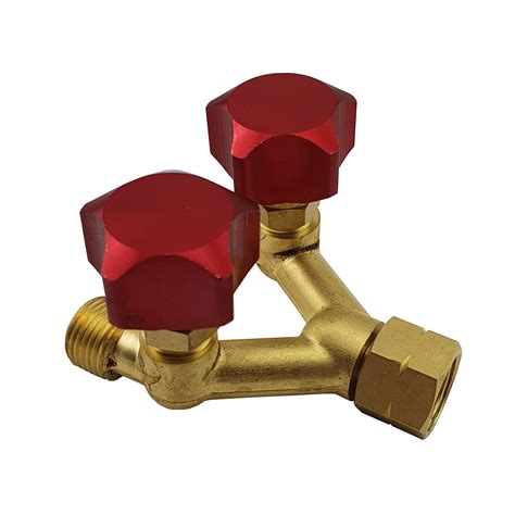 Lpg Acetylene Hose Y Piece With Valve Splitter Connector R215 Left Hand