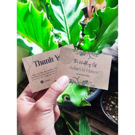 Jual Thank Card Thank You Card Souvenir Vintage Rustic Custom
