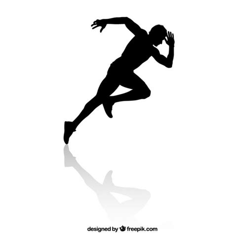 Athlete Silhouette Vector At Vectorified Collection Of Athlete