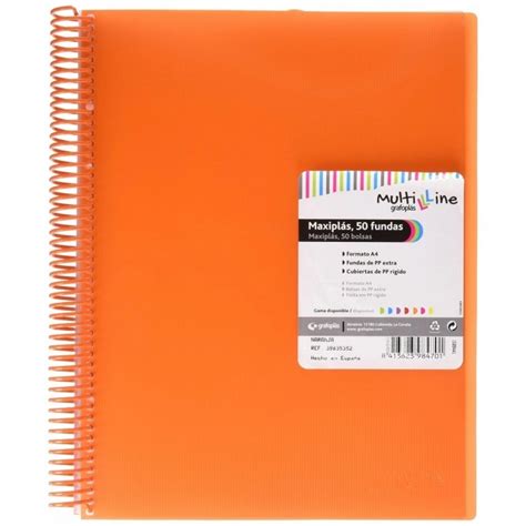 Comprar Carpeta Clasificadora Grafoplas Maxipl S Naranja A Espiral