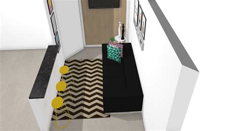 Sala Mariana De Leandro Planta 3D Mooble