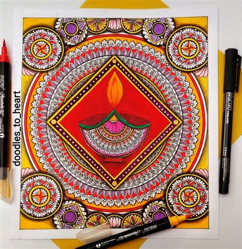 Diwali Art Mandala Art Lesson Mandala Art Mandala Drawing