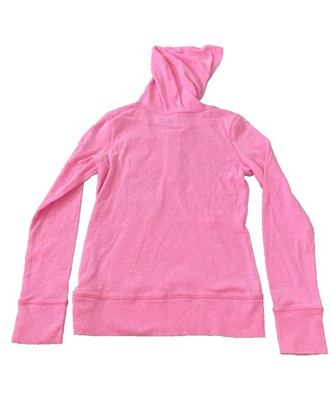 Cherokee Girls Large Hooded Long Sleeve Pink T Shirt Love Peace EBay