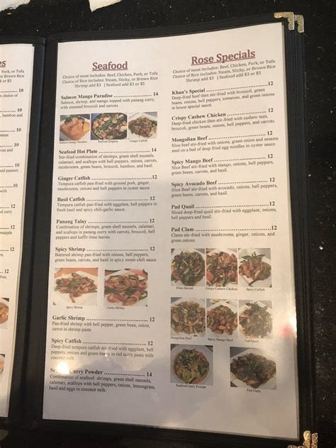 Menu At Rose Garden Restaurant Redding