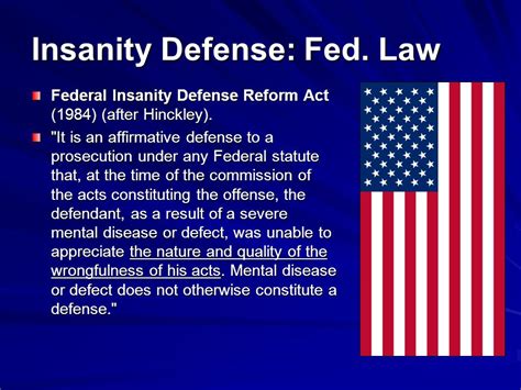 Insanity Defense Reform Act Of 1984 Definition Derifit