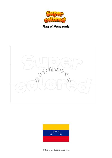 Coloring Page Flag Of Venezuela Supercolored