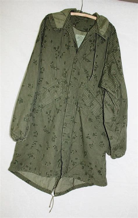 Vintage US Army Desert Night Camo Parka Hooded Fish Tail 1980 S