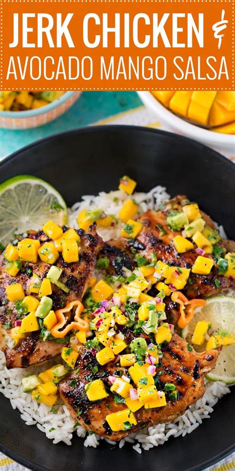 Jerk Chicken Thighs With Avocado Mango Salsa Artofit