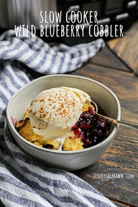 Slow Cooker Blueberry Cobbler Dessert Jenny Shea Rawn