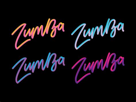 Zumba Dance Studio Text Calligraphy Word Banner Design Aerobic