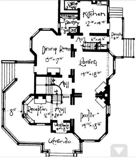 Modern Dwellings 1901 Plan 35 George F Barber Victorian House Plans Mansion Floor Plan