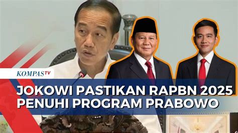 Pimpin Rapat Terbatas Jokowi Minta RAPBN 2025 Penuhi Program Prabowo