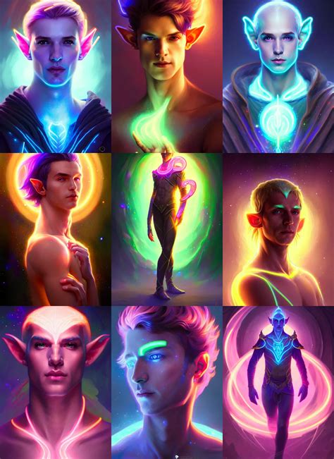 A Male Elf Faceless Glowing Liquefied Stardust Stable Diffusion OpenArt