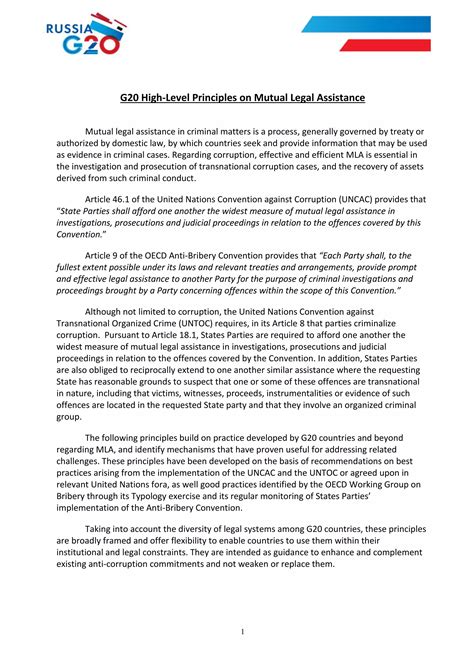 High level-principles-on-mutual-legal-assistance | PDF