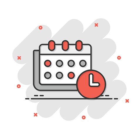 Icono De Calendario En Estilo Plano Ilustraci N De Vector De Agenda