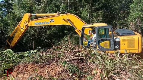 EXCAVATOR KOMATSU LAND CLEARNG DI PERKEBUNAN KELAPA SAWIT YouTube