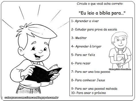 Catequese Infantil Atividades Sobre A BÍblia