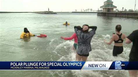 People Take Polar Plunge For Special Olympics Youtube