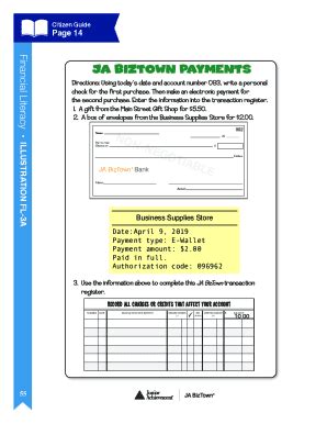 Fillable Online Virtual JA BizTown How To Write Checks YouTube Fax