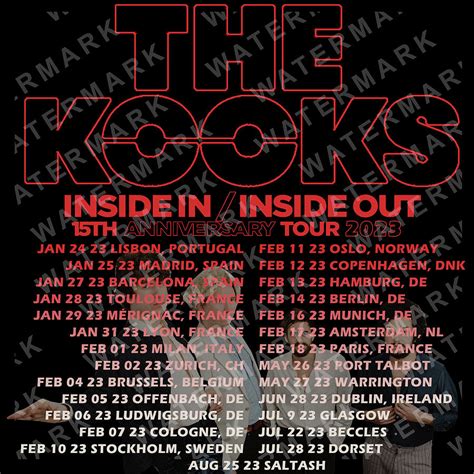 The Kooks Inside In Inside Out 15th Anniversary Tour 2023 Digital Art