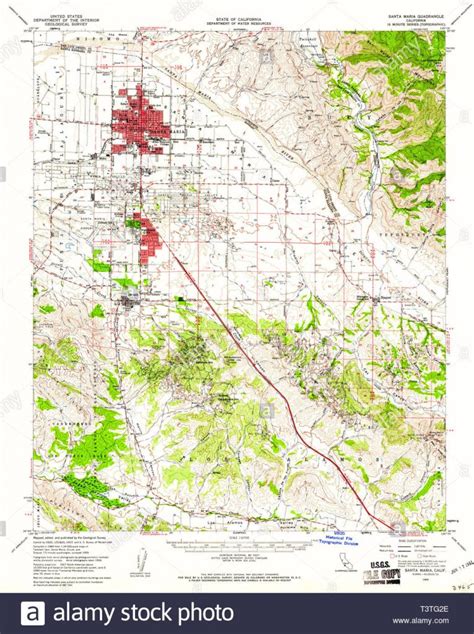 Usgs Topo Map California Ca Santa Maria 301618 1959 62500 - Santa Maria California Map ...