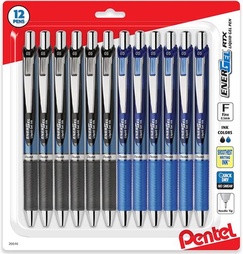 Amazon Pentel Energel Liquid Gel Ink Pens 0 5 Mm Needle Tip