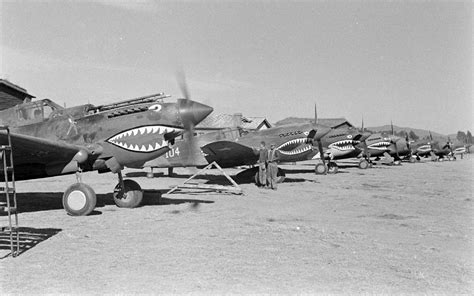 P 40 Warhawks 10th Air Force Burma 1943 Wwii Aircraft Fighter