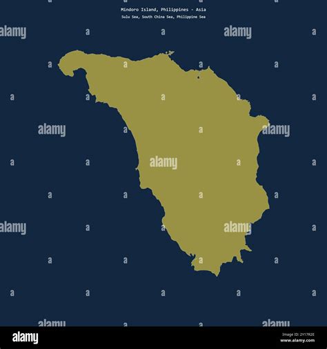 Shape Of Mindoro Island In The Sulu Sea Belonging To Philippines Stock