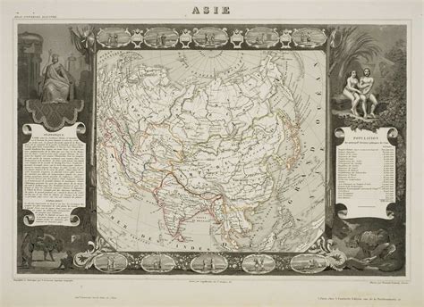 Decorative 19th Century Map Of Asia Altea Gallery