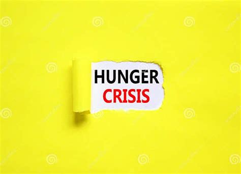 Hunger Crisis Symbol Concept Words Hunger Crisis On Beautiful White