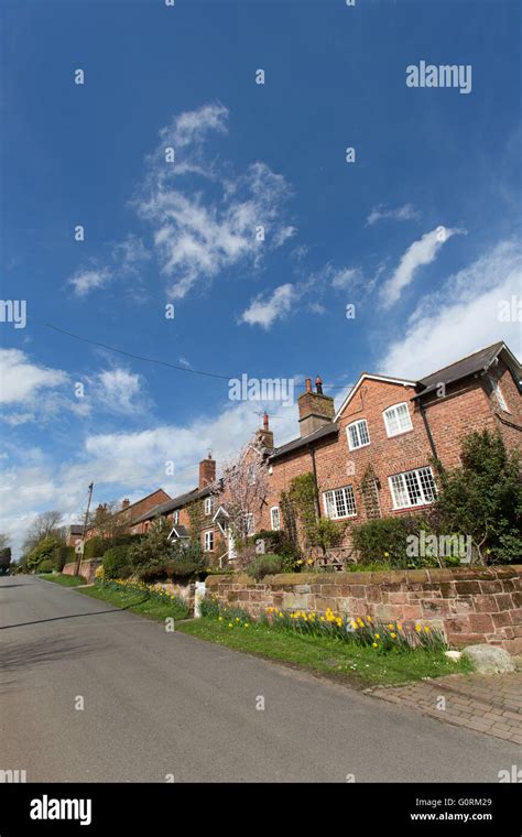 Village Of Churton Cheshire England Picturesque Spring View Of