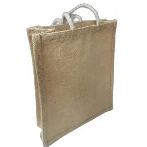 Loop Handle Open Plain Jute Carry Bag Size Dimension 7 X 12 5 Inch L