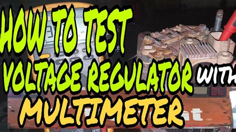 How To Test Alternator Voltage Regulator With Multimeter Youtube