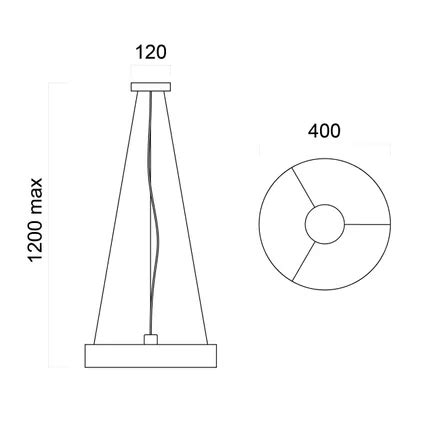 HALO Hanglamp 1X E27 Metaal Zwart Mat Gouden Zilveren D 40cm