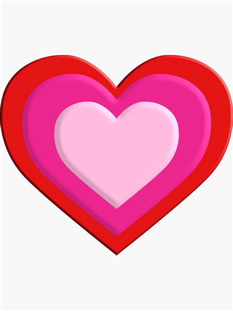 Three Pink And Red Hearts Sticker Sticker By Ayoub62 Redbubble