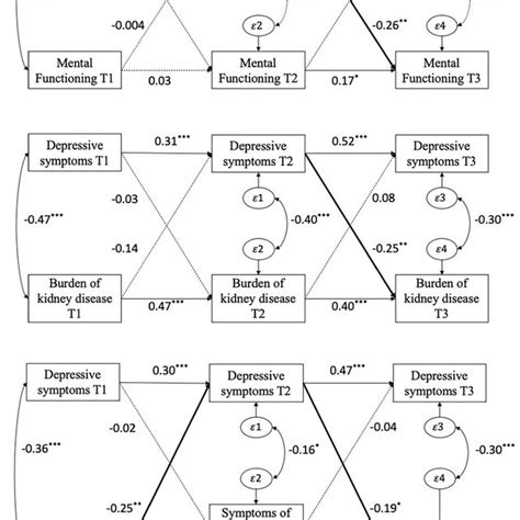 Cross Lagged Model For Depressive Symptoms And Health Related Quality