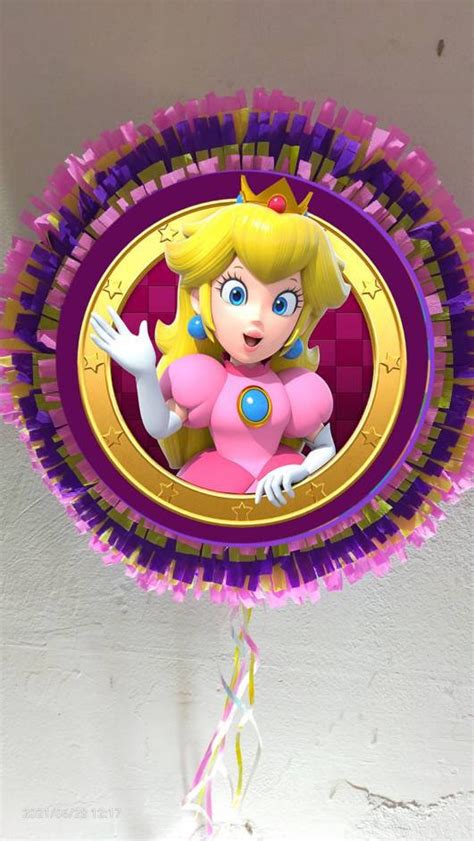 Birthday Pinata Princess Peach Mario Bros Party Supplies Pinata Etsy