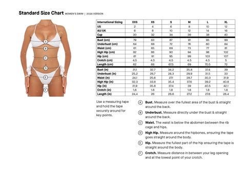 Size Guide Bali Swim