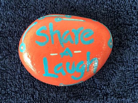 Share A Laugh Hand Painted Rock By Caroline The Kindness Rocks