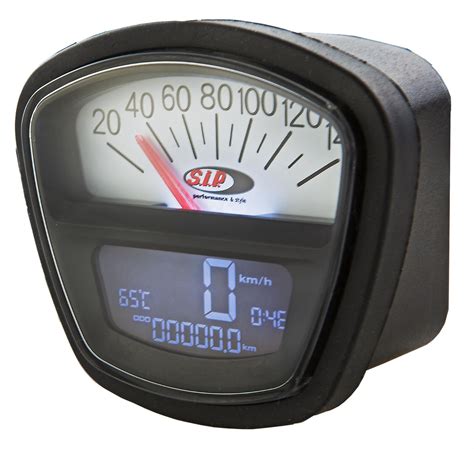 Lambretta Sip V Digital Speedo Rev Counter Series Gp White