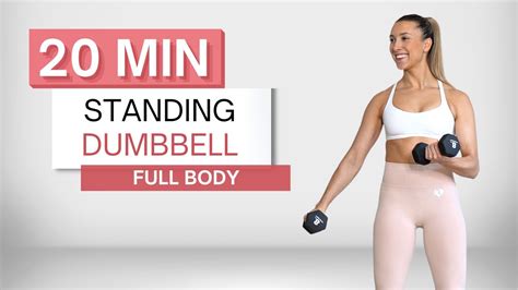 20 Min STANDING FULL BODY WORKOUT With Dumbbells Low Impact YouTube