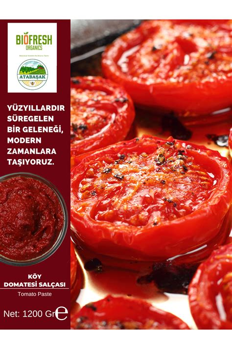 ATABAŞAK KÖY DOMATESİ SALÇASI 1200 gr Güneşte Kurutma Taze Öğütme